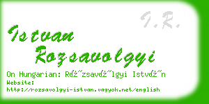 istvan rozsavolgyi business card